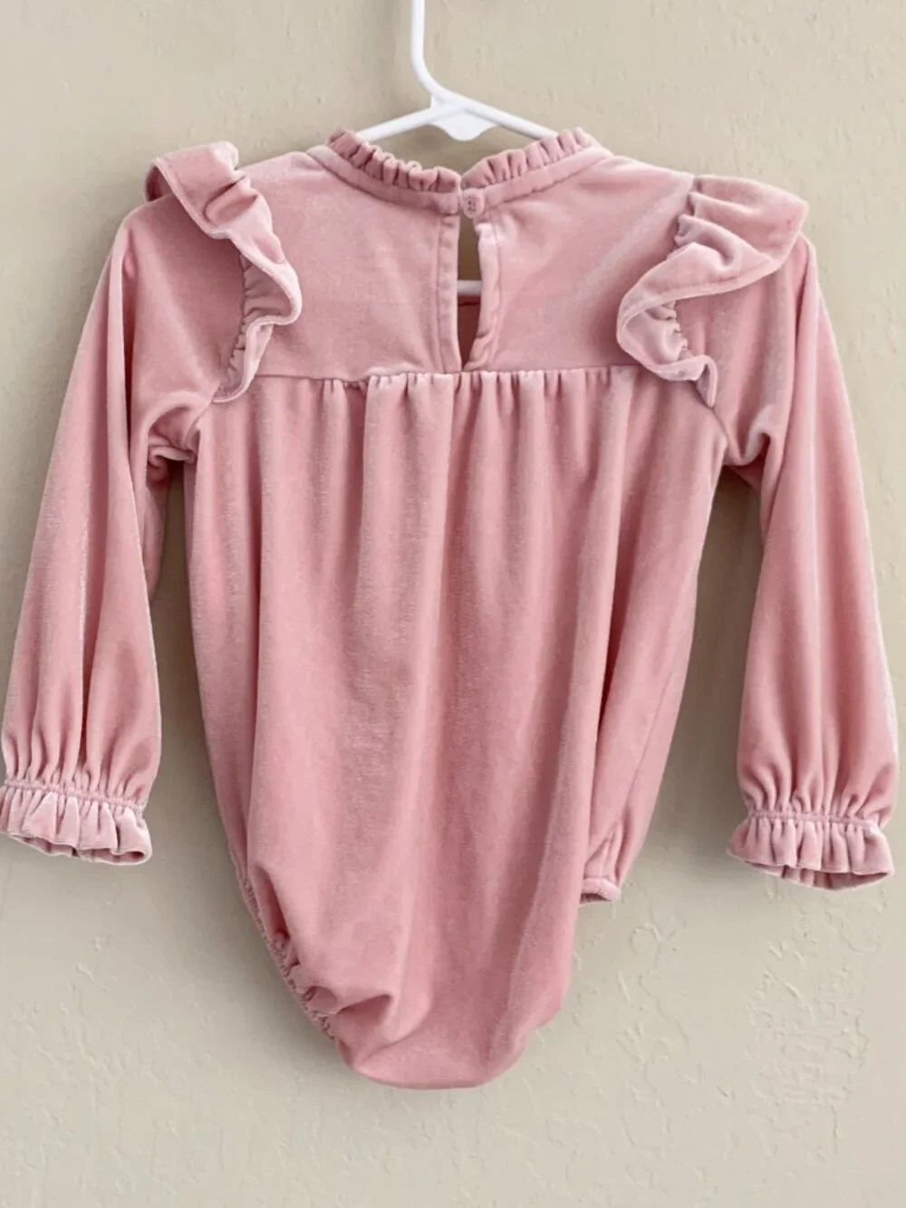 Baby Gap Velour Ruffled Bubble Romper • 18-24 Months